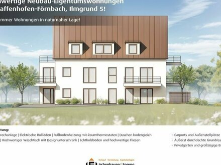 PAF-Förnbach! 3-ZKB Obergeschoss-Whg. mit 5,84 m² Süd-/West-Balkon, Fußbodenheizung, elektrische Rollläden, Videosprech…