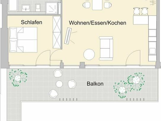 Ansprechende Wohnanlage im Nürnberger Norden: Kernsanierte 2-Zimmer-ETW mit großem Balkon!