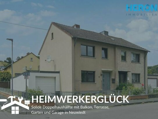 HEIMWERKERGLÜCK - Solide Doppelhaushälfte mit Balkon, Terrasse, Garten und Garage in Neuwied