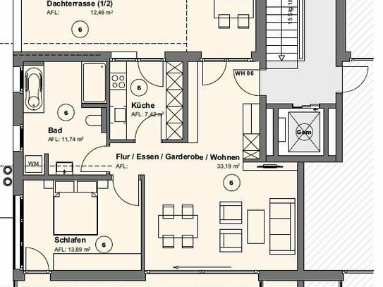 Erstbezug/Neubau 2-Zimmerwohnung mit Balkon im Wohnpark Schönblick (Whg6)