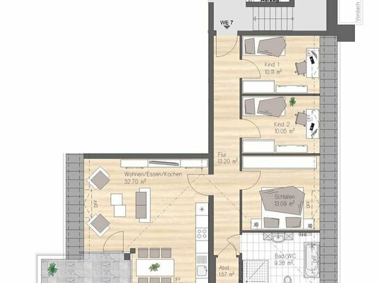 4-Raum-Dachgeschosswohnung in Rabenstein