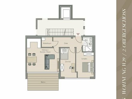 WEITBLICK | W29 | 3-Zi-Neubauwohnung im 2.Obergeschoss mit Süd-Ausrichtung