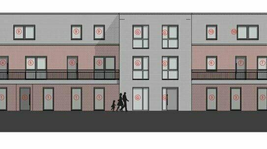 Neubau-Erdgeschosswohnung in Bawinkel, 123 m² mit Terrasse - Die Alternative zum Einfamilienhaus - KFW 40 (Whg. 3 re.)