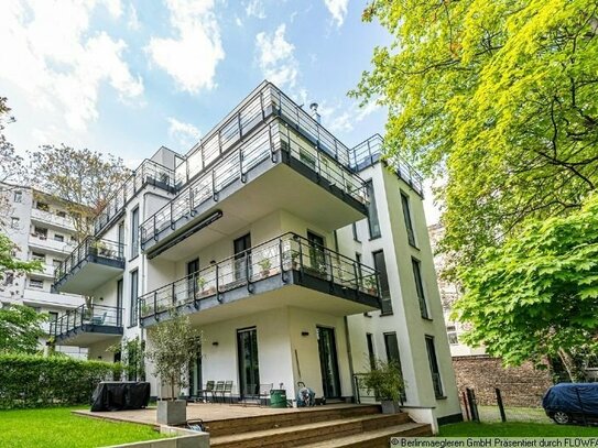 Stilvolle Neubau-Penthouse-Maisonette mit 2 Terrassen in Kreuzberger Stadtvilla