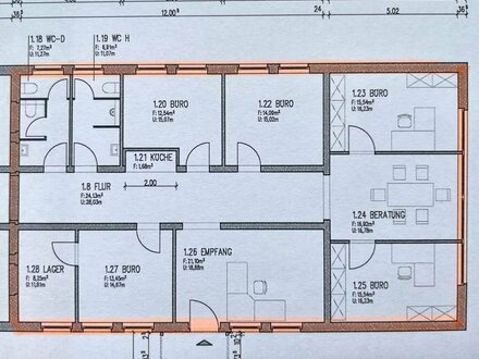 Repräsentative 7-Raum-Büroeinheit mit separatem Eingang und Einbauküche im Ortsteil Groß Gaglow