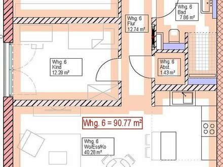 Neubau 3 Zimmerwohnung mit Balkon inkl. Tiefgaragenstellplatz in Vöhringen provisionsfrei verkaufen