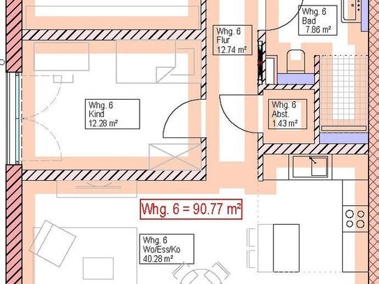 Neubau 3 Zimmerwohnung mit Balkon inkl. Tiefgaragenstellplatz in Vöhringen provisionsfrei verkaufen