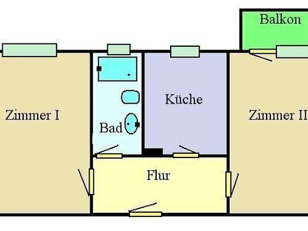 2-Raum Wohnung in Zentrumsnähe Riesa "Delle"