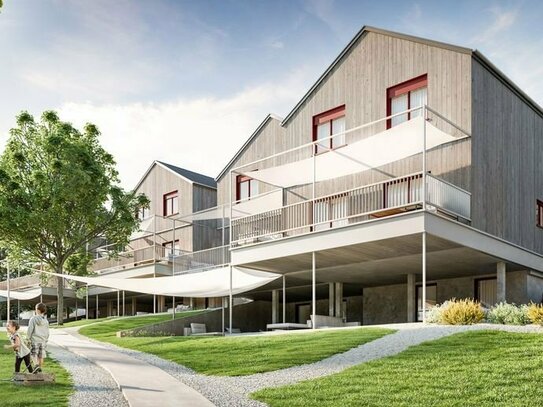 Naturnahes Wohnen für Familien: KfW 40 Neubau Doppelhaushälfte mit Stellplatz