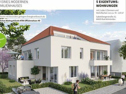 Penthouse-Wohnung in Bad Wörishofen - Modernität trifft auf gefördertes Effizienzhaus 40!
