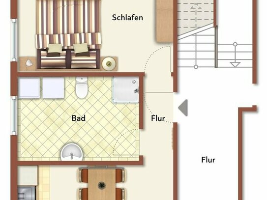 ** Kapitalanleger aufgepasst ** 2018 kernsaniert: vermietete 2-Zi.-Whg. in Reutlingen-Reicheneck **