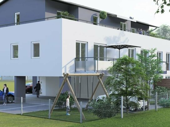 Moderne 2,5-Zimmer Neubauwohnung mit großem Balkon und barrierefreiem Komfort im zentralen Bobingen