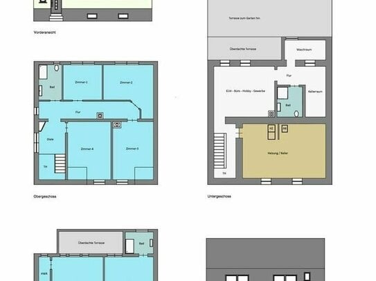 TOP-Wohnhaus mit ELW - wie Neubau - mit Balkon, Terrasse, Garten, Garage !!!