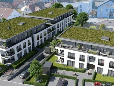 Energiebewusste 4-Zimmer Wohnung mit Terrasse + Gartenanteil