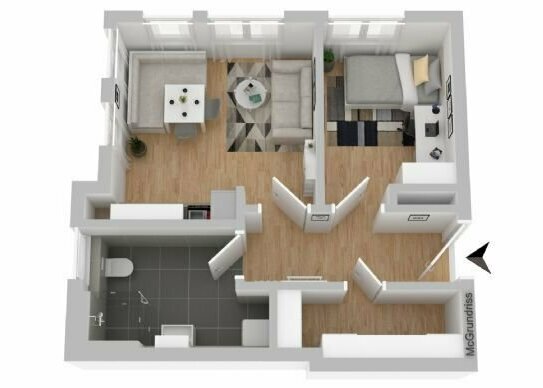 Hochwertige 2 Zimmer-Wohnung mit Garten -KFW 55- Tilgungszuschuss Euro 26.250,00