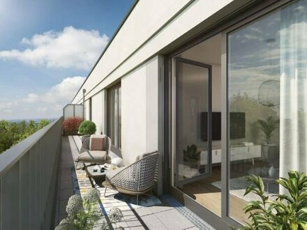 Top 4-Zimmer-Dachgeschosswohnung mit tollem Blick ins Grüne in Milbertshofen/Am Hart