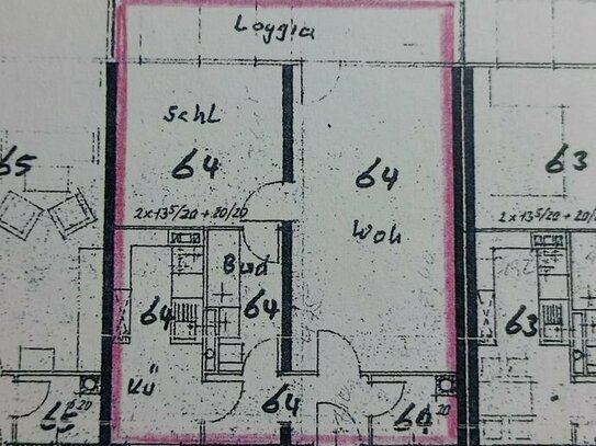 Etagenwohnung mit Balkon