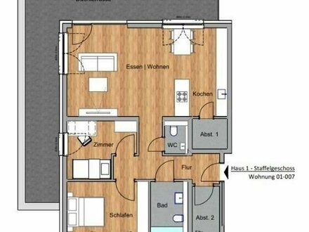 Traumhafte Penthouse Wohnung mit großer Dachterrasse - KFN Förderfähig!