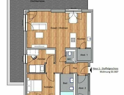 Traumhafte Penthouse Wohnung mit großer Dachterrasse - KFN Förderfähig!