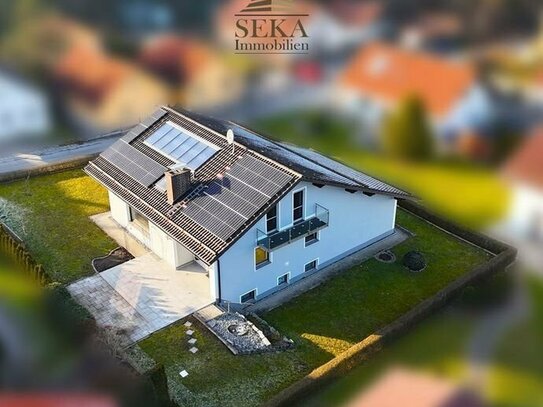 Gemütliches Einfamilienhaus mit Garten auf ca. 757 qm Grundstück, ausgestattet mit Photovoltaik- und Solarthermieanlage…