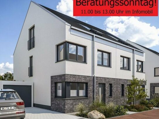 KfW 40-Neubau-Doppelhaushälfte am Kanal - Beratungssonntag im Bauvorhaben "Lippestraße" 11 bis 13 Uhr