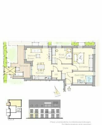 RESERVIERT - 3 Zimmer Neubauwohnung mit Terrasse und Gartenanteil - RESERVIERT