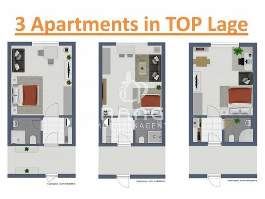 *** Investmentpaket mit 3 Apartments - Innenstadt Passau TOP LAGE - Uni 700m - 2/3 leerstehend!! ***