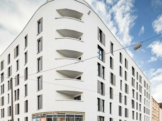 Neubau 2-Zimmer-Obergeschoss-Wohnung in zentrumsnaher Lage verfügbar ab 01.05.2024