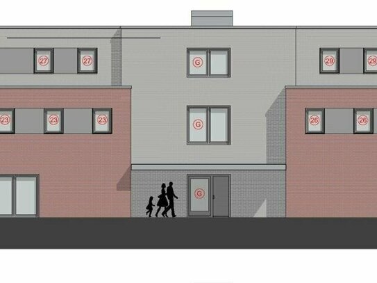 Neubau-Obergeschosswohnung in Bawinkel, 91 m² mit Balkon - KFW 40