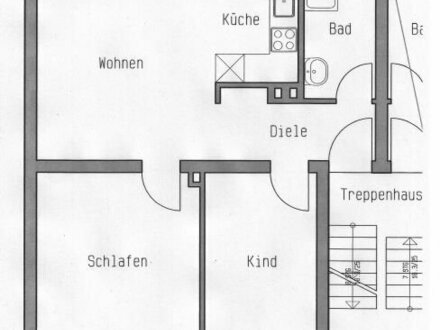 Wohnung 50 m² 2 Zimmer, Küche, Diele, Bad in Hagen Haspe