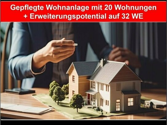Wohnanlage mit 20 Wohnungen in Dinslaken + Bauplanung für weitere 12 Wohnungen