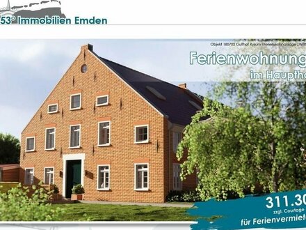 Neubau Ferienwohnung Einheit 1 in Rysum zur Vermietung genehmigt, Ostfriesland zwischen Emden und Greetsiel in der Krum…