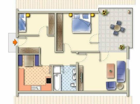 CHARMANTE DACHGESCHOSS-WOHNUNG, AKTUELL VERMIETET