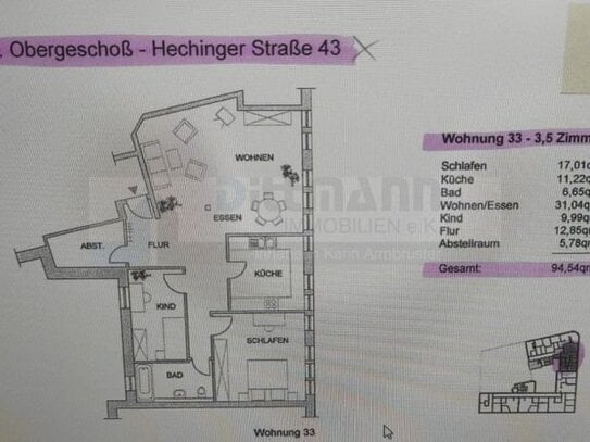 Schöne 3 ½ - Zimmer-Wohnung in Tailfingen