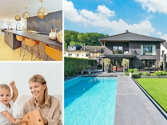 PHI AACHEN - Stilvolle und repräsentative Villa mit Pool und Garage in begehrter Lage von Stolberg!