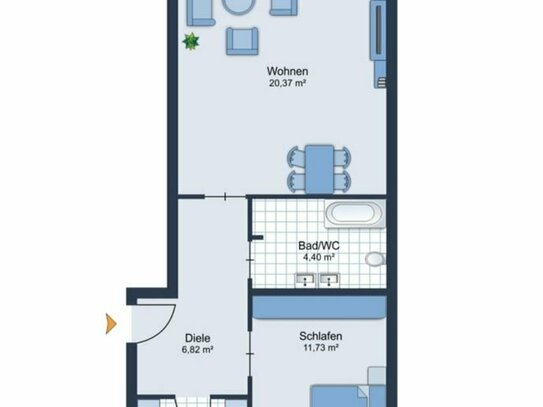 Erstbezug nach Sanierung: Charmante 2-Zimmer-Wohnung mit Bergblick und Südbalkon in Seenähe