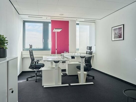 Stilvolles Büro mit Skylineblick, kosteneffizient, Pauschalmiete, Servicepaket inkl.