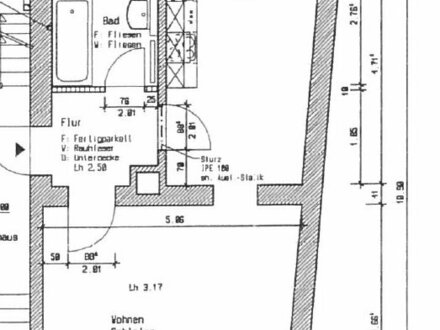 große 1 Zimmer Wohnung mit Wohnküche fußläufig zum Zentrum