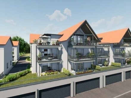 3-Zimmer-Dachgeschoss-Wohnung mit Loggia, Balkon und Terrasse mit ca. 112 m²