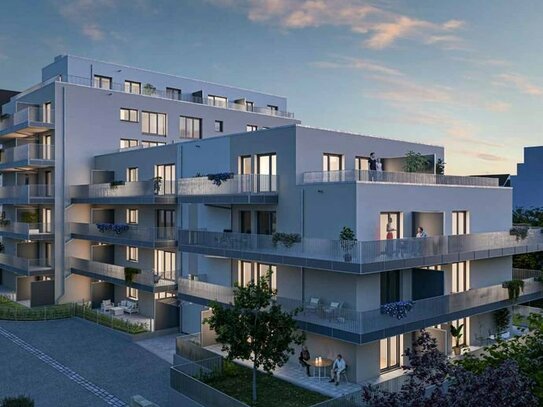 3-Zimmer-Neubauwohnung mit Balkon und Einbauküche ca. 86 m² in Top-Lage in Fürth, Bayern