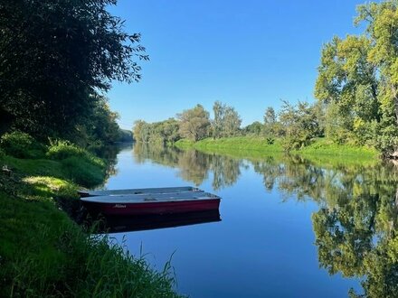 Großes Grundstück an der Saale mit Wasserzugang