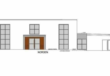 ZU VERMIETEN: Neue, energieeffiziente Lagerhalle (ca. 105m²) mit angrenzendem, separaten Büro, Rolltor und Heizung