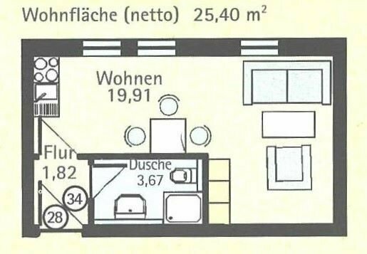 schöne 1-Zimmer-Wohnung in Deggendorf