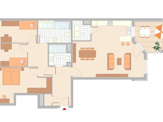 Frankfurt, Hainer Weg 48a - 4 Zimmer Wohnung 4. OG mit Balkon