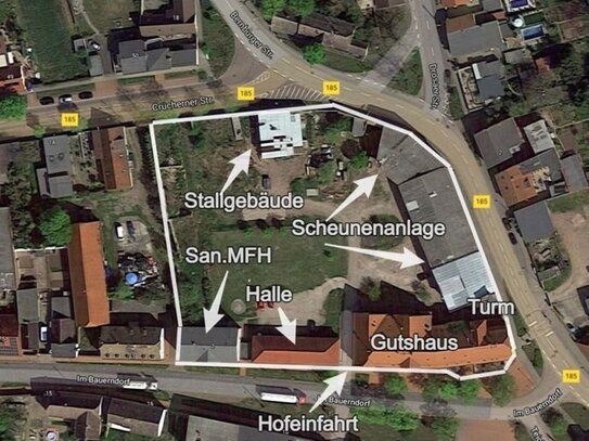 MIETKAUF MÖGLICH! Denkmalgeschützter ehemaliger Gutshof auf ca. 8.400 qm Dreifrontengrdst. Nh.Köthen