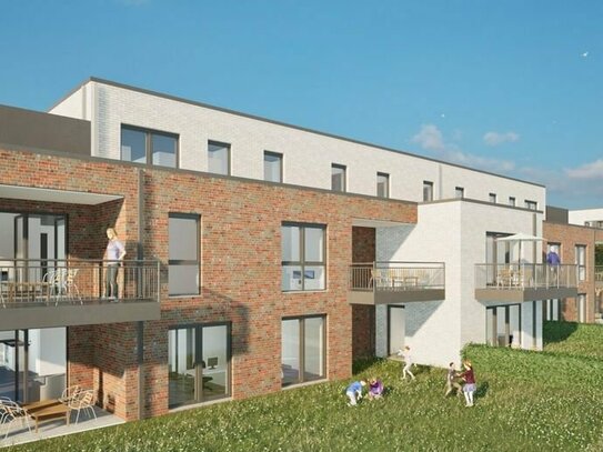 Neubau-Erdgeschosswohnung in Bawinkel, 123 m² mit Terrasse-Die Alternative zum Einfamilienhaus-KFW 40 (Whg. 3)