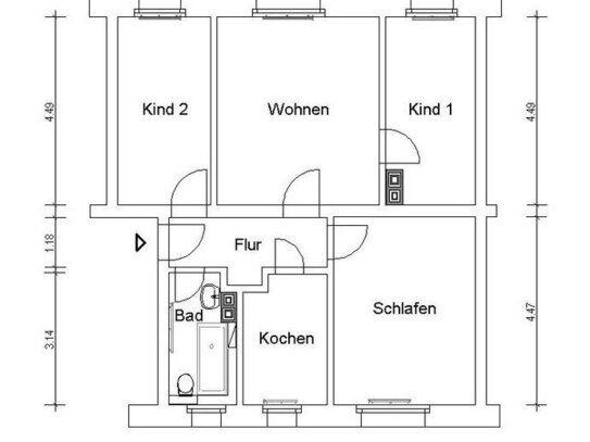 4 Zimmer im idyllischen Leinawald