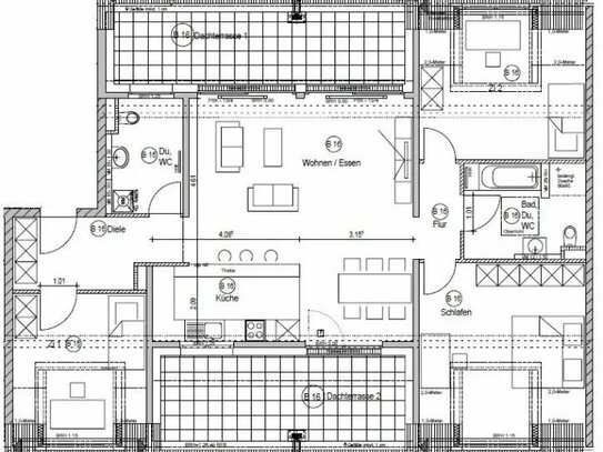 Dachgeschoss City-Wohnung in Schweinfurt (Neubau)