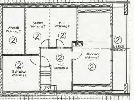 Dachgeschosswohnung 2 Zimmer gepflegt in Adendorf