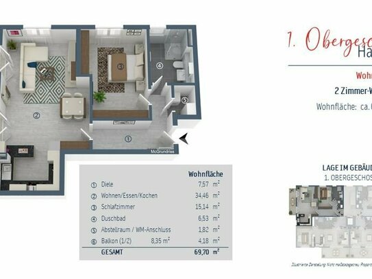 Ideale Kapitalanlage: Großzügige 2-Zimmerwohnung mit Westbalkon